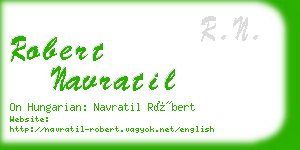 robert navratil business card